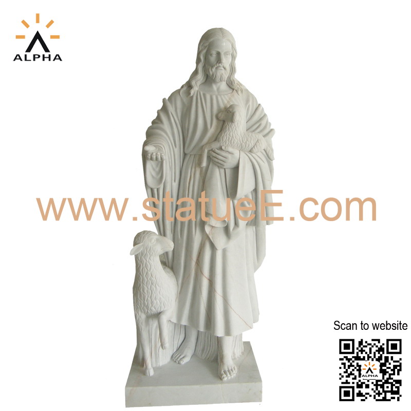 Marble religious statues